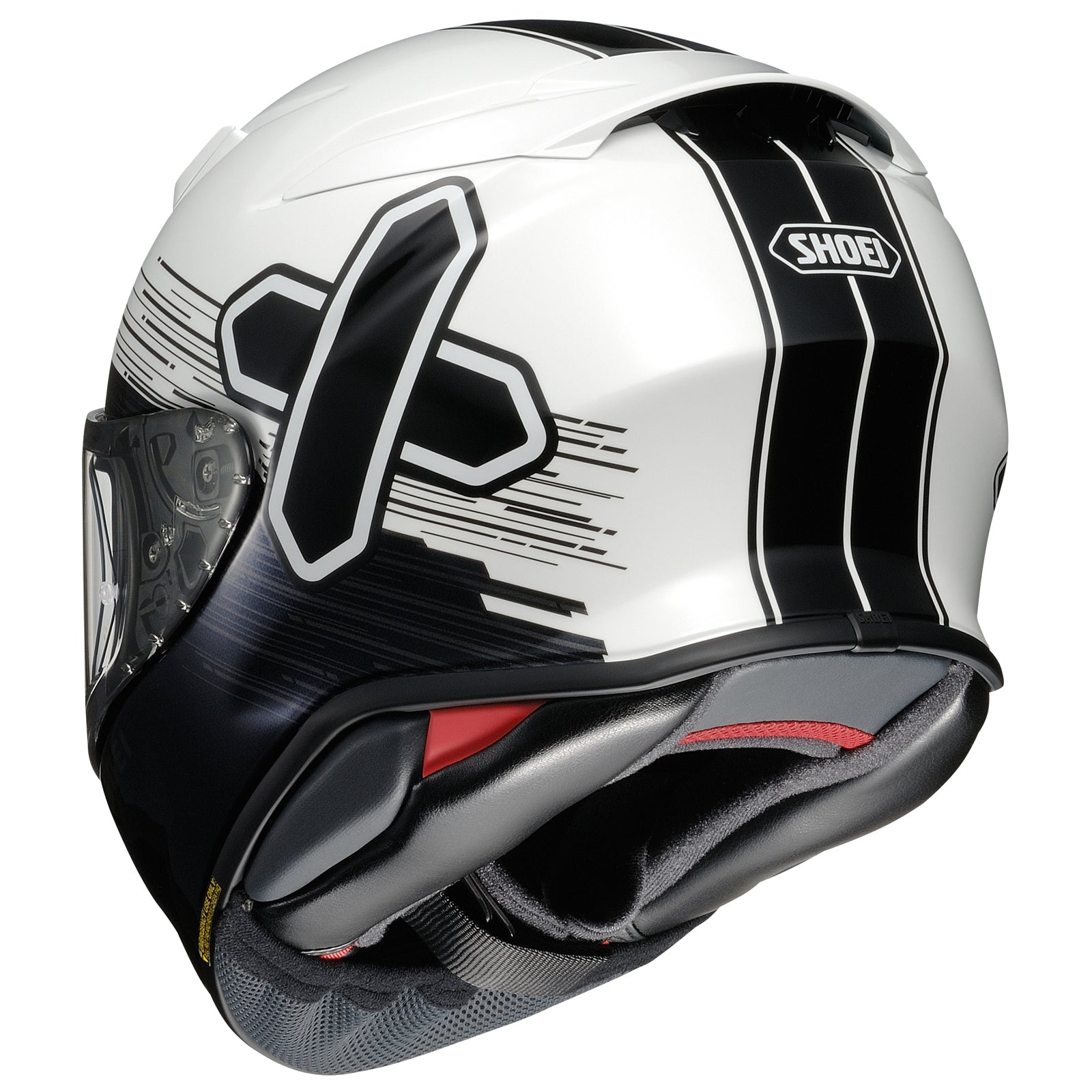 Shoei RF-1400 Ideograph Helmet - White - Rear Side View