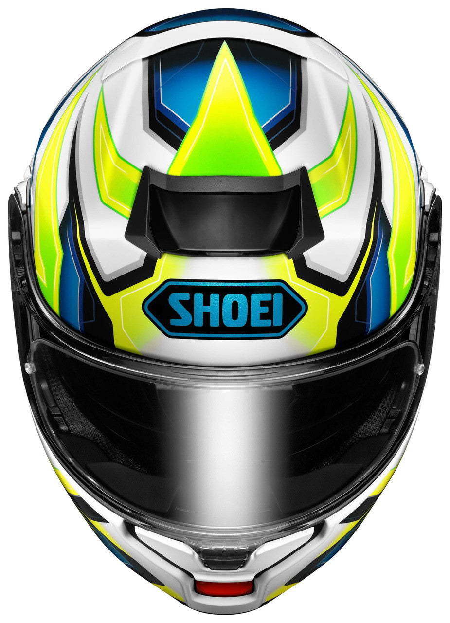 shoei-neotec-3-anthem-modular-motorcycle-helmet-white-hi-viz-front-top-view