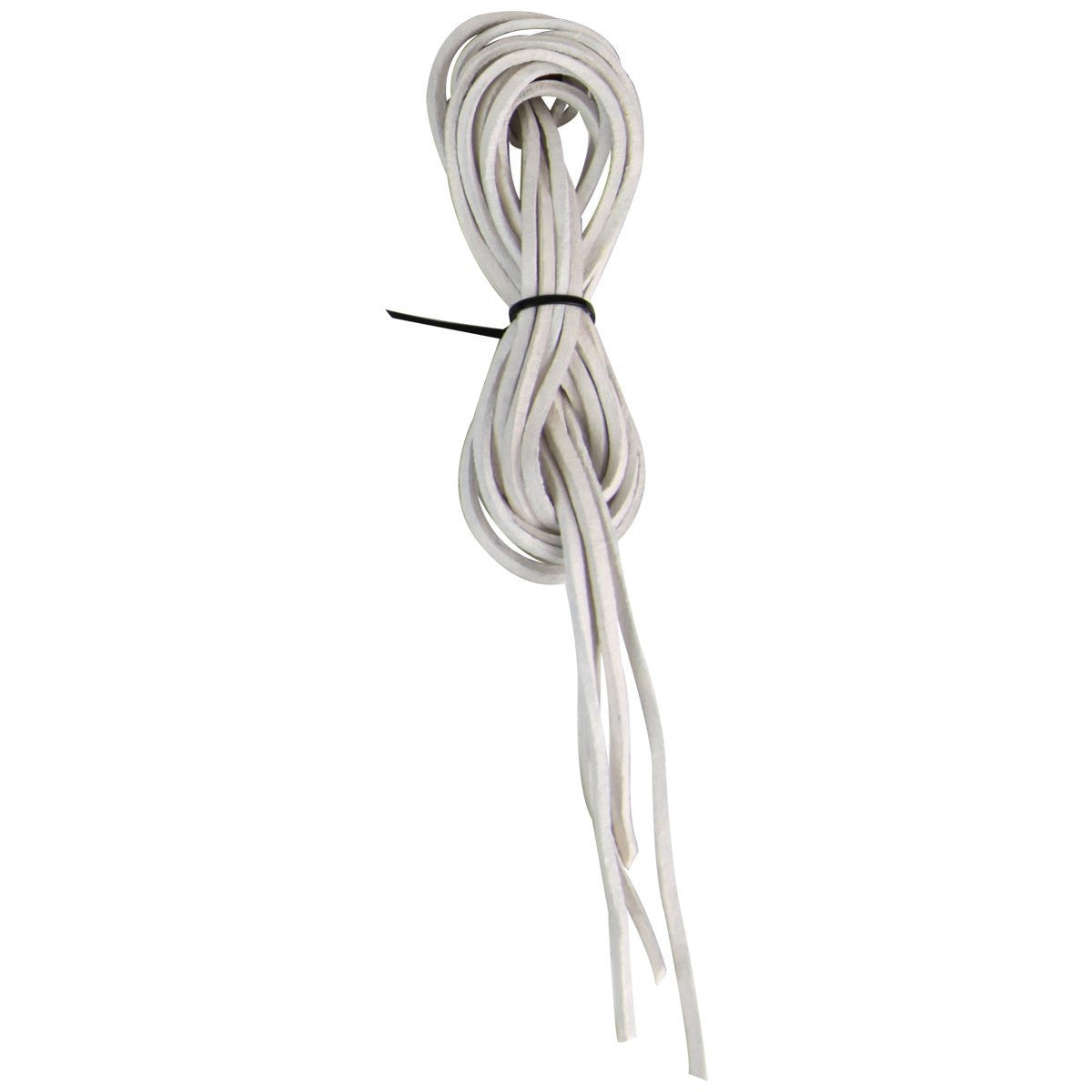 Vance Set of Colored Leather Laces for Chaps Vests and Jackets-White