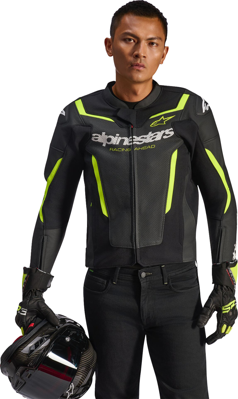 Alpinestars Men's GP Force v2 Leather Airflow Motorcycle Riding Jacket