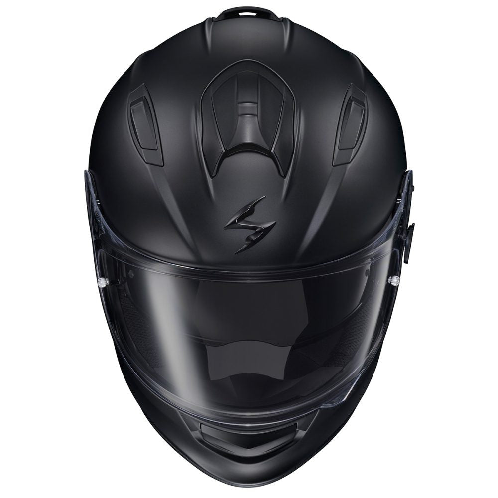 Scorpion-EXO-Ryzer-Solid-Full-Face-Motorcycle-Helmet-matte-black-front-view