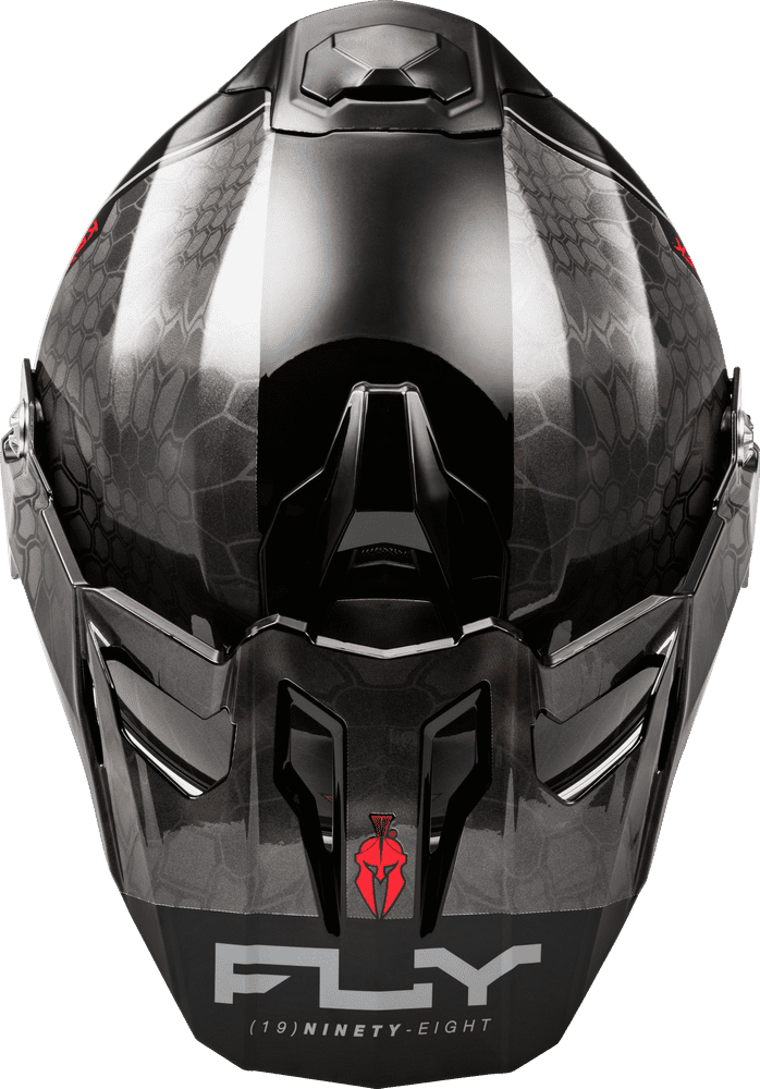 Fly-Racing-Trekker-Kryptek-Conceal-Black-Grey-Motorcycle-Helmet-top-view