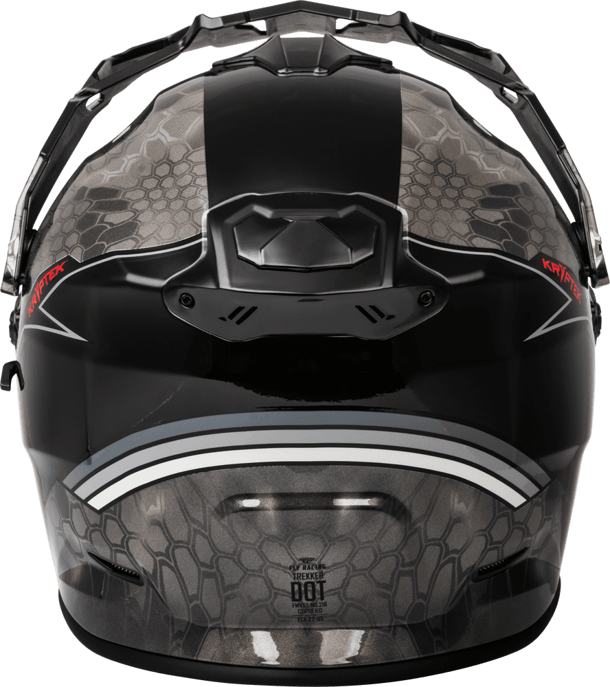 Fly-Racing-Trekker-Kryptek-Conceal-Black-Grey-Motorcycle-Helmet-back-view