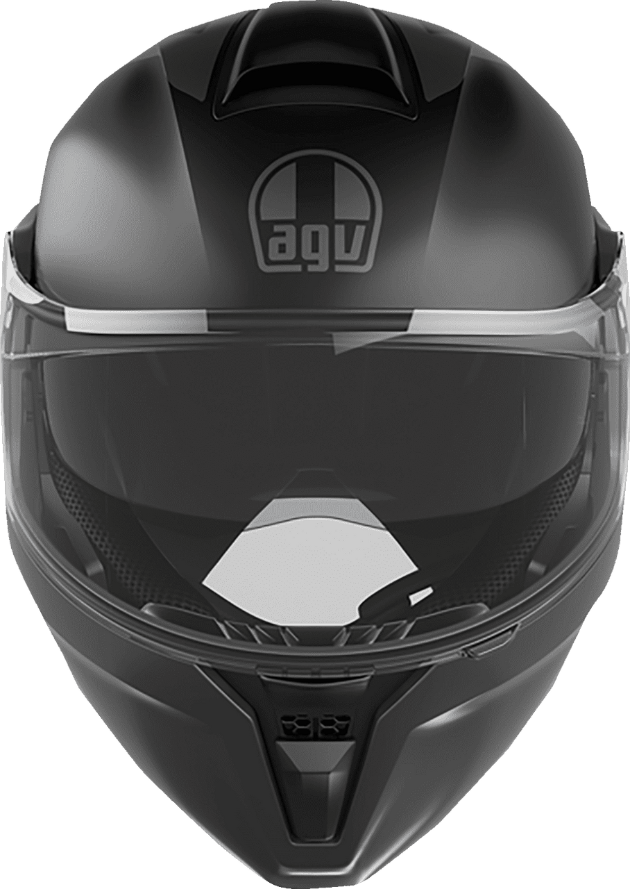 AGV-Resia-Street-Modular-Motorcycle-Helmet-Matte-Black-Grey-front-view