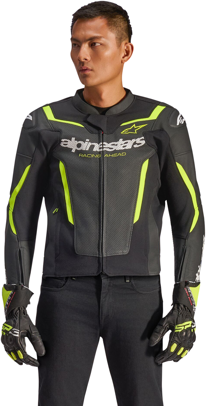 Alpinestars Men's GP Force v2 Leather Airflow Motorcycle Riding Jacket