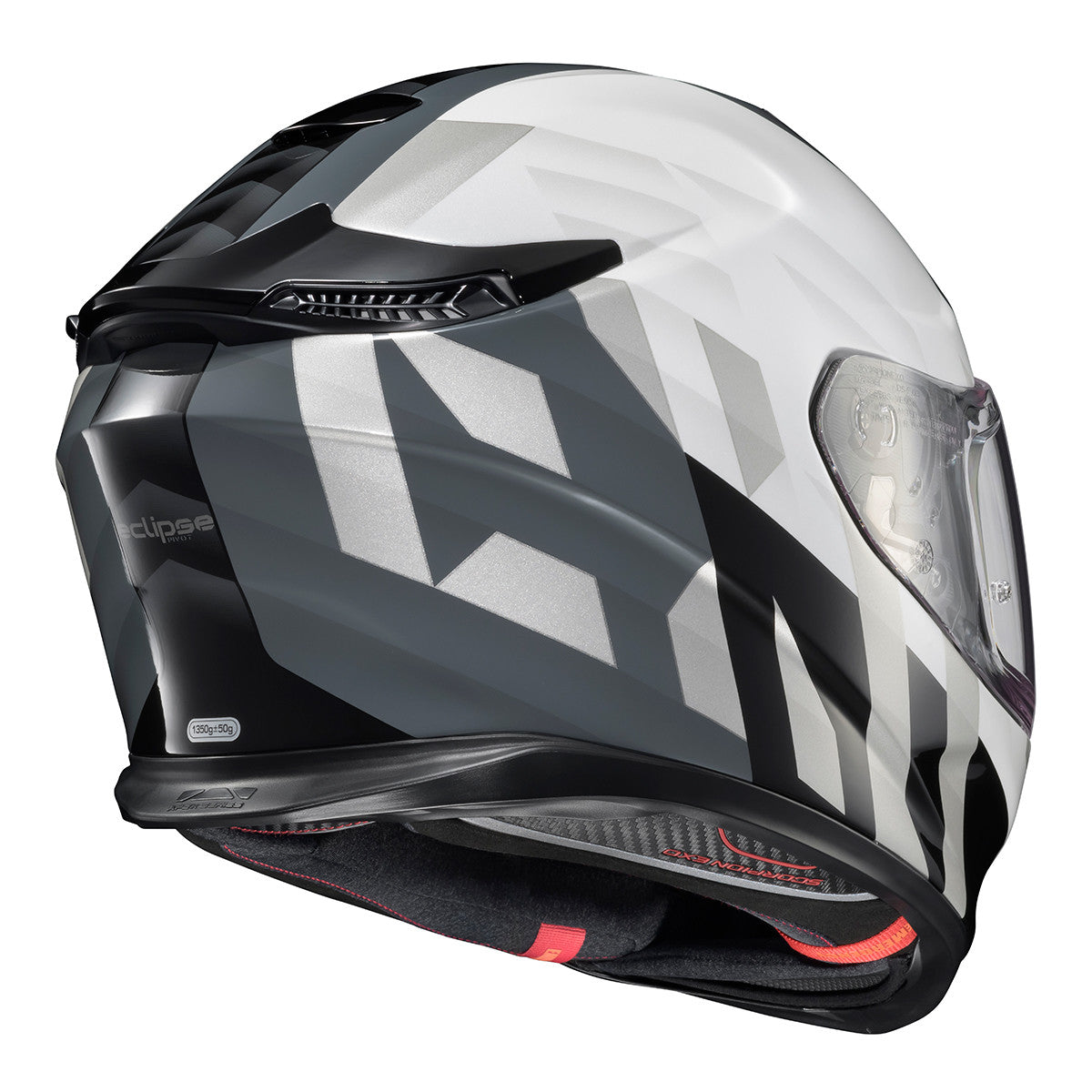 Scorpion-Exo-Apex-Eclipse-Pivot-Full-Face-Motorcycle-Helmet-White-rear-side