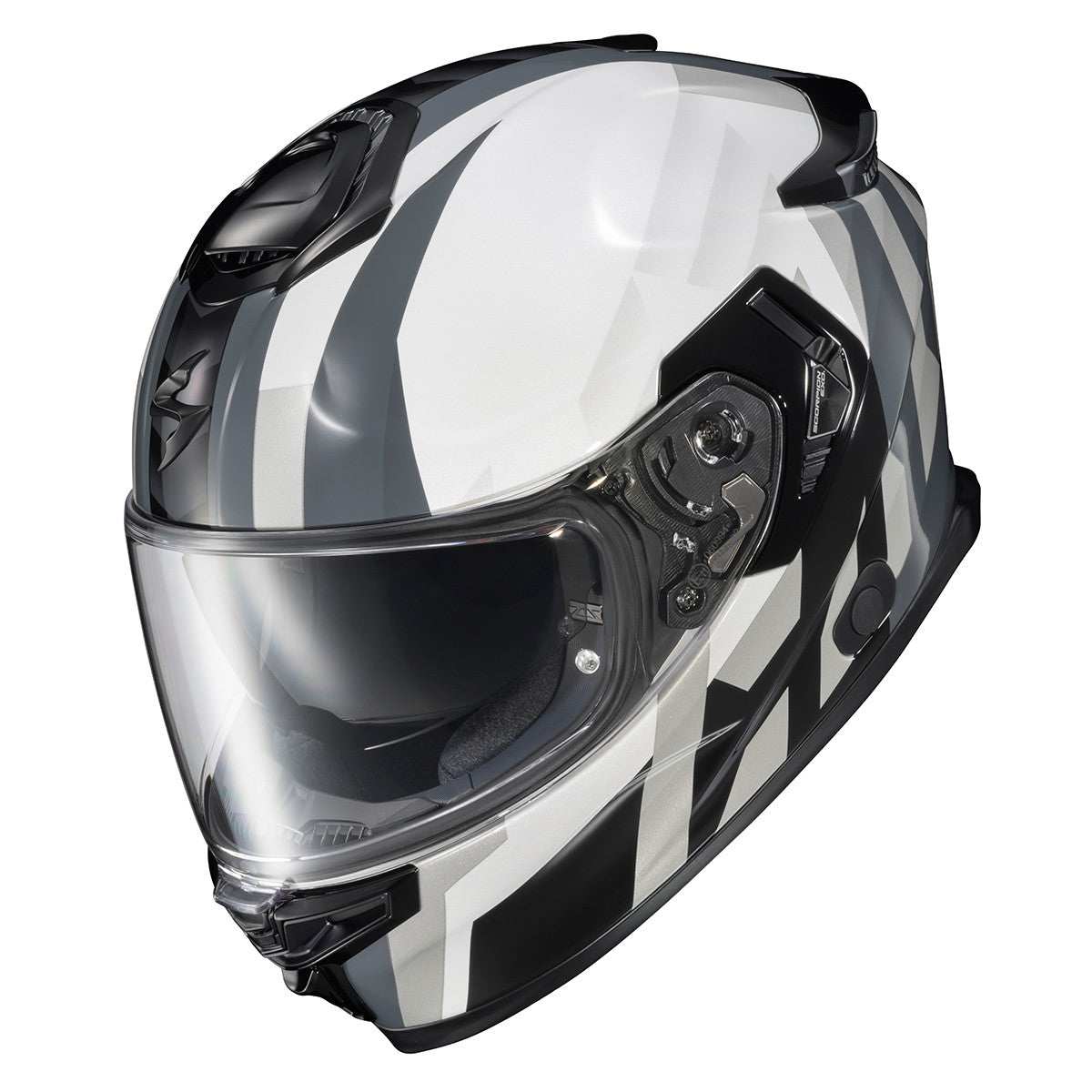 Scorpion-Exo-Apex-Eclipse-Pivot-Full-Face-Motorcycle-Helmet-White-front-side