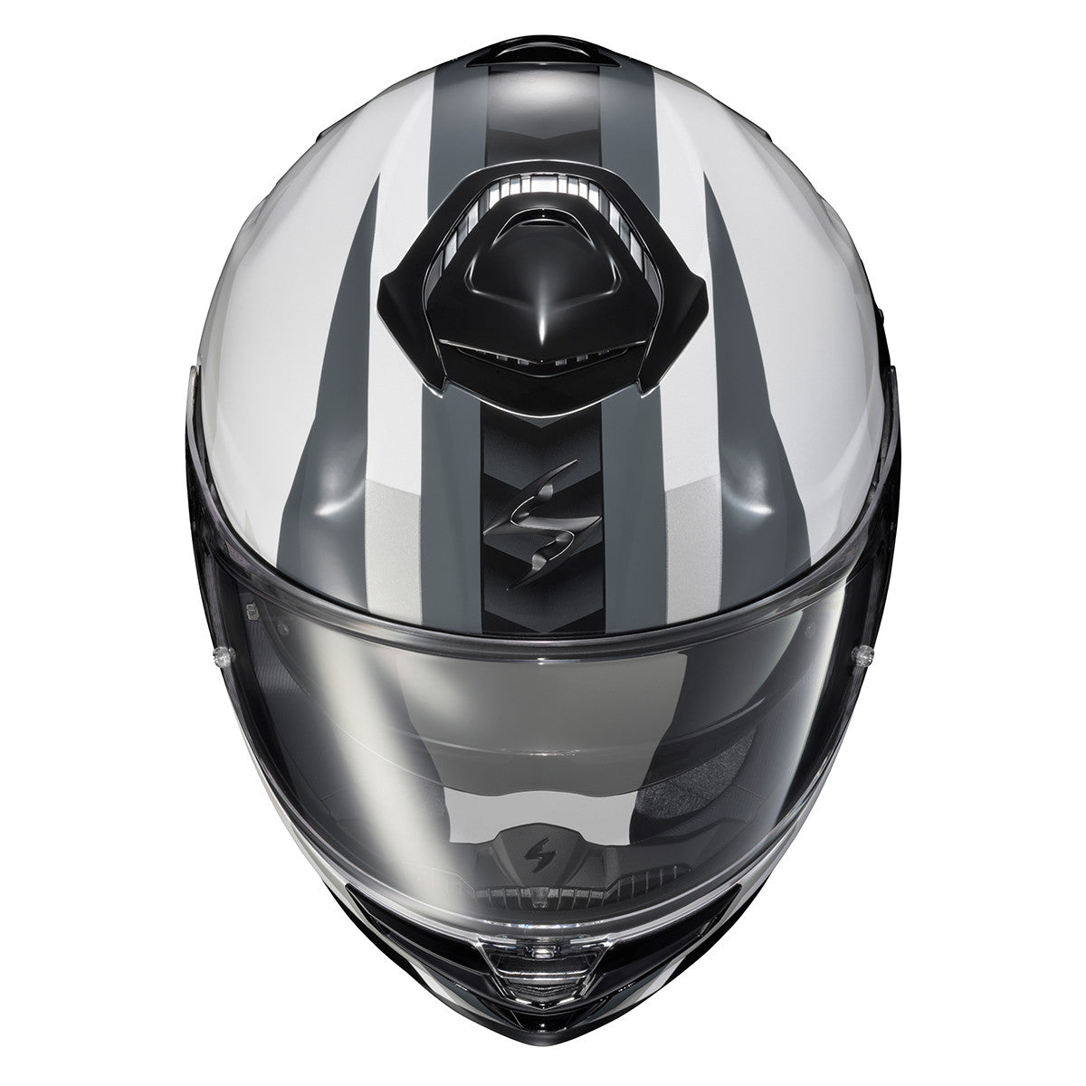 Scorpion-Exo-Apex-Eclipse-Pivot-Full-Face-Motorcycle-Helmet-White-front-top