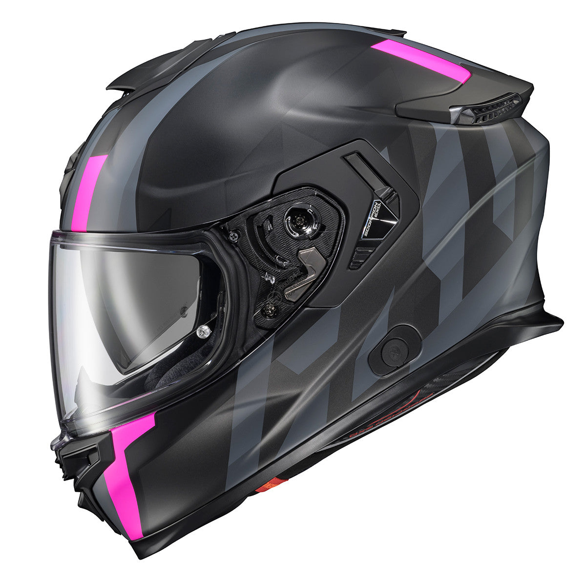 Scorpion-Exo-Apex-Eclipse-Pivot-Full-Face-Motorcycle-Helmet-Pink-clear-visor