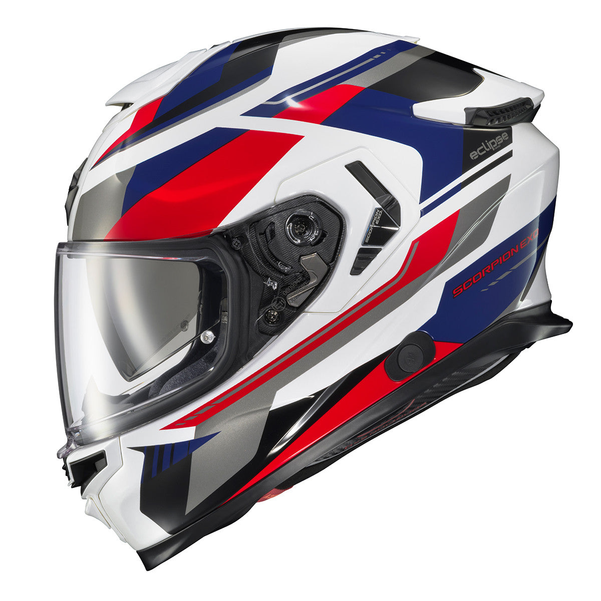 Scorpion-Exo-Apex-Eclipse-Lunar-Full-Face-Motorcycle-Helmet-White-Red-Blue-side-view