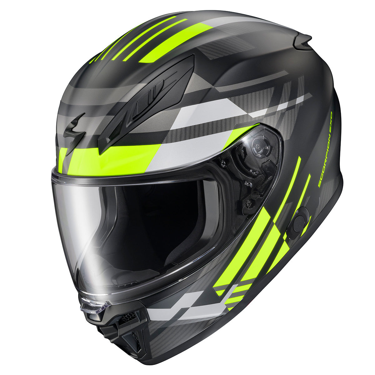 Scorpion-EXO-R430-Paradox-Full-Face-Motorcycle-Helmet-Hi-Viz-Front-Side