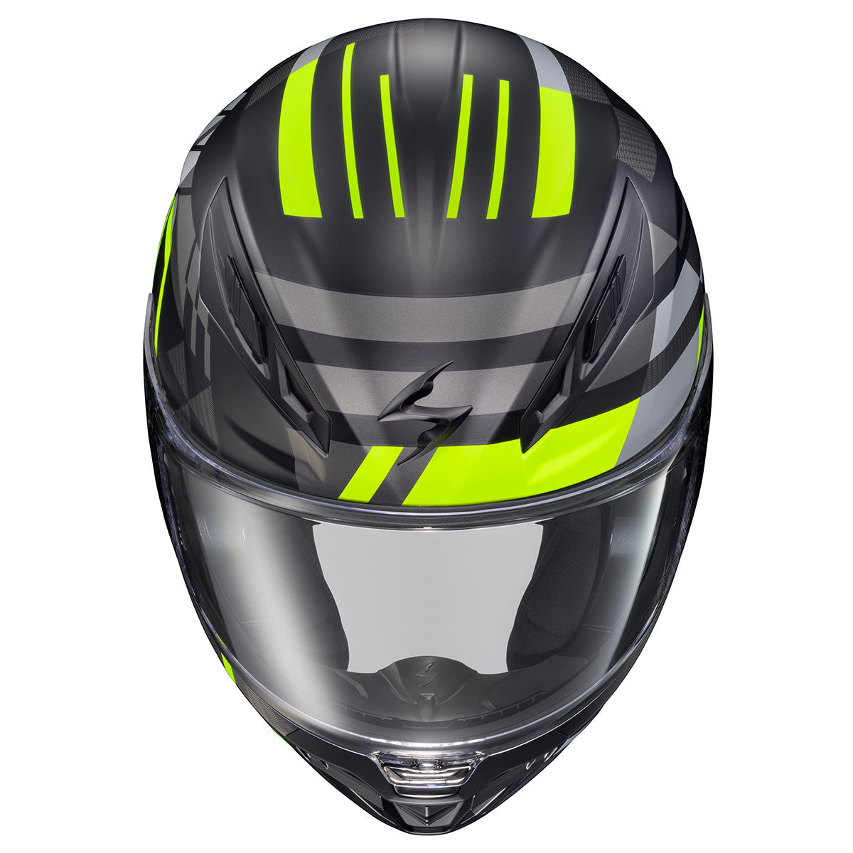 Scorpion-EXO-R430-Paradox-Full-Face-Motorcycle-Helmet-Hi-Viz-Front-Top