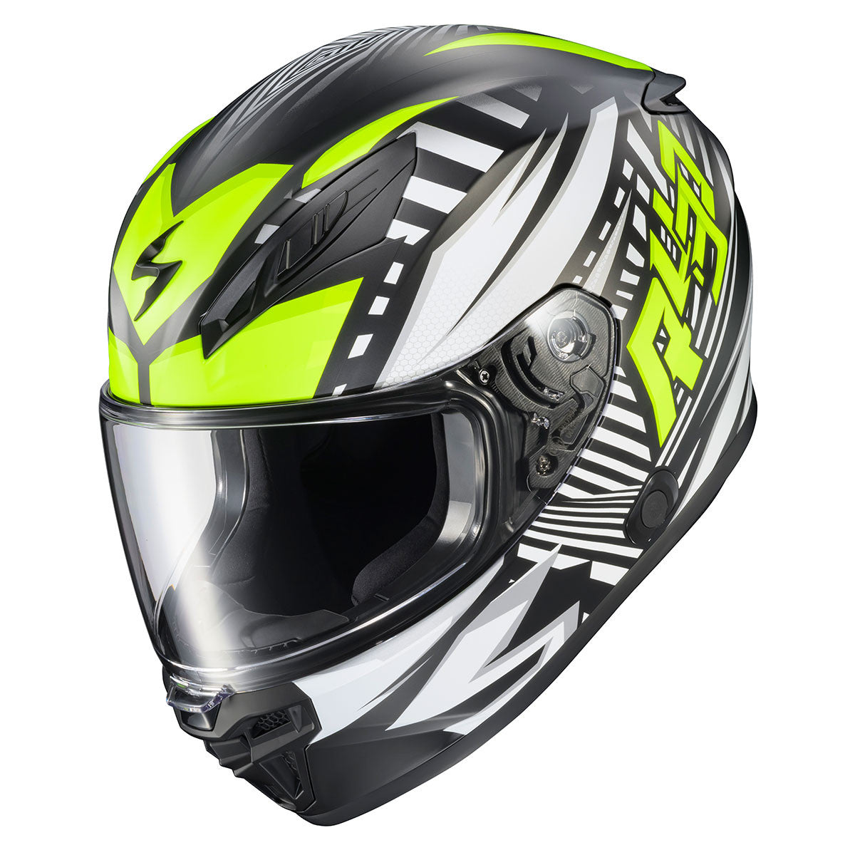 Scorpion-EXO-R430-Head-Trip-Full-Face-Motorcycle-Helmet-HiViz-Front-Side