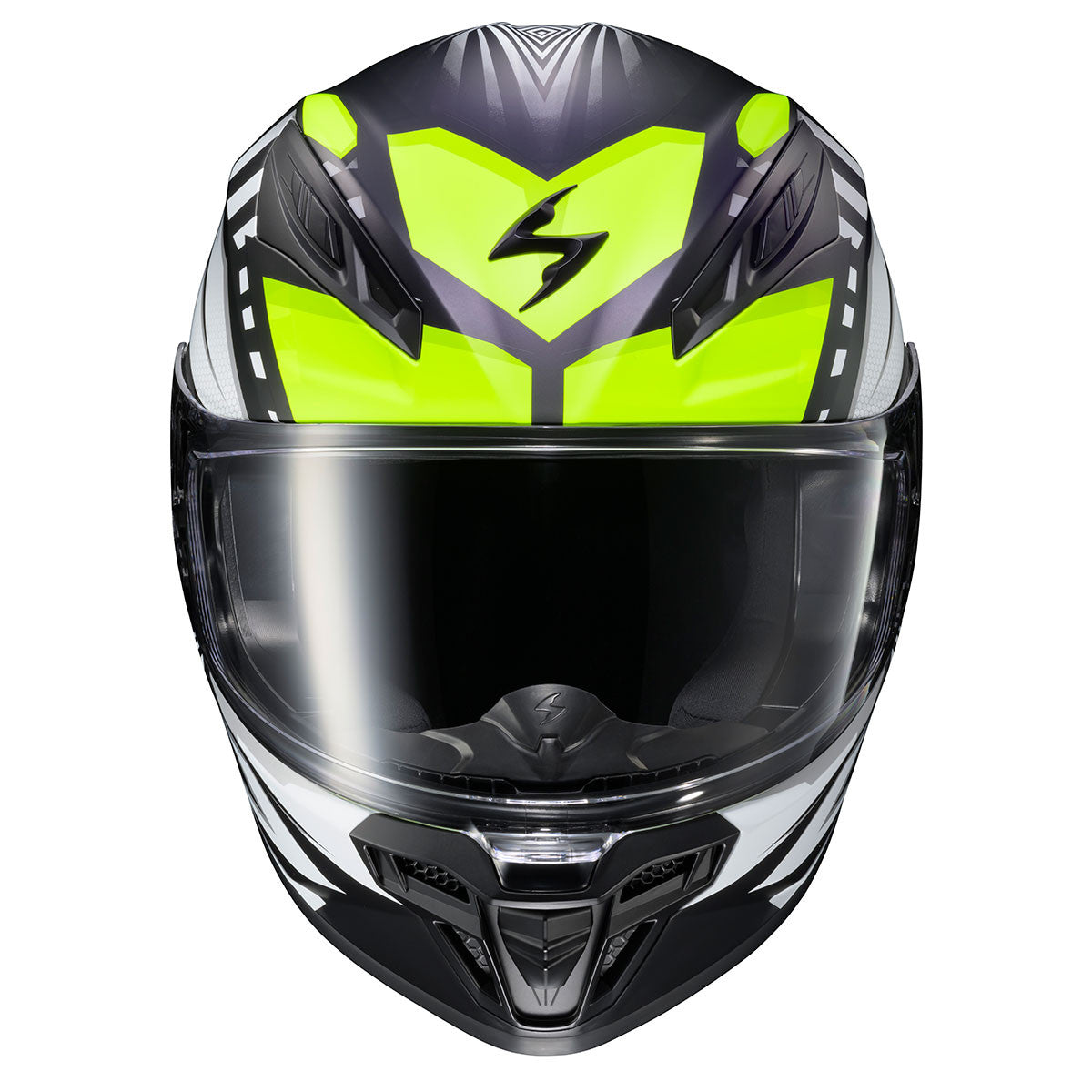 Scorpion-EXO-R430-Head-Trip-Full-Face-Motorcycle-Helmet-HiViz-Front