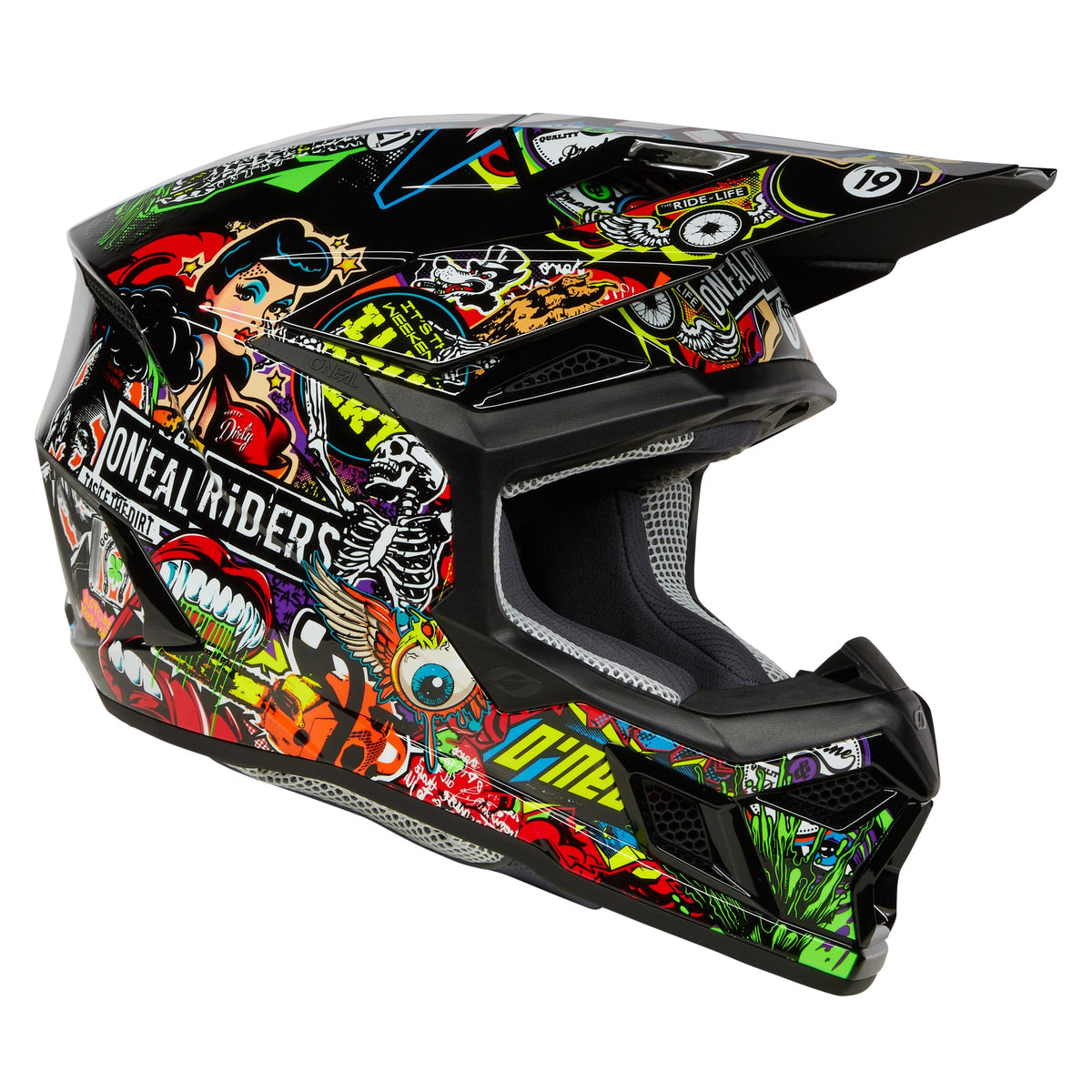 O'Neal 3 SRS Crank MX Motorcycle Helmet