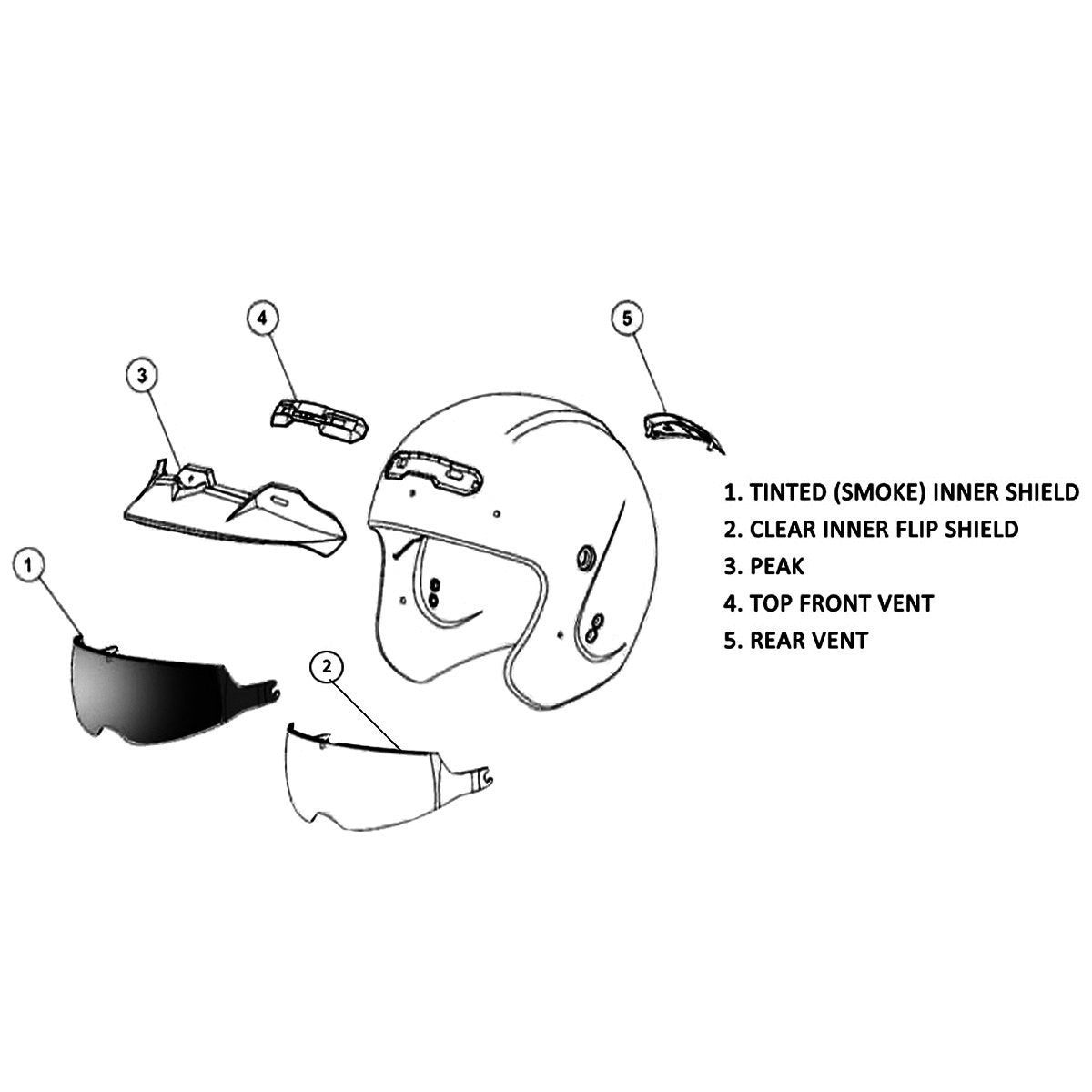 GMax GM32S Open-Face Helmet-Detail View