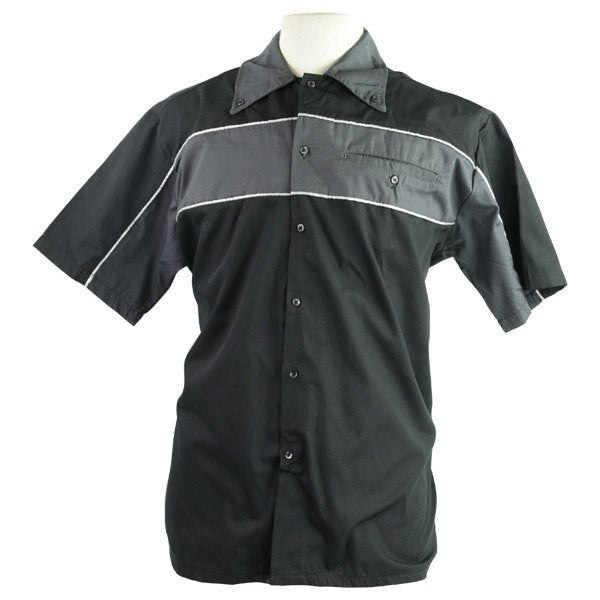 Vance Men's Classic Button Front Pit Shirt Black M - Main Image
