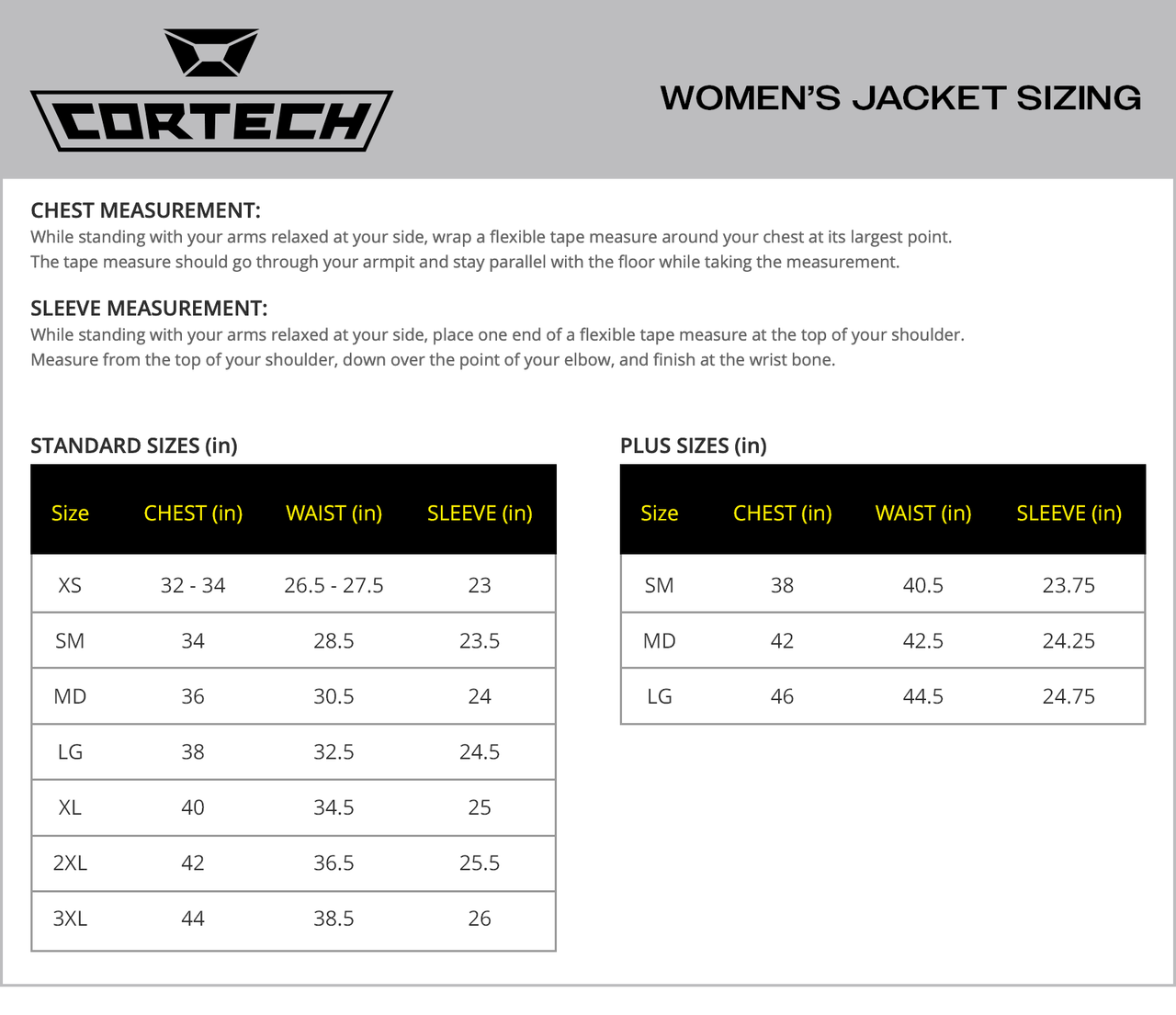 cortech-hoyden-ladies-motorcycle-leather-jacket-size-chart