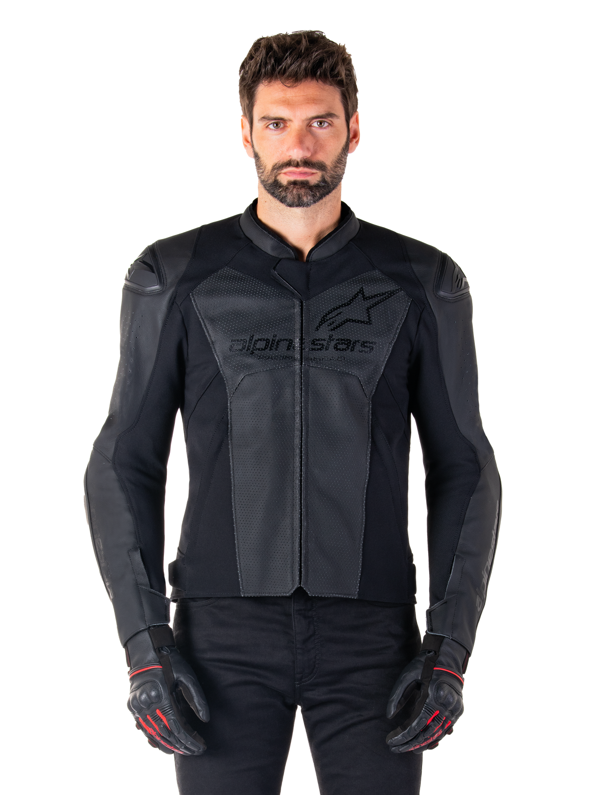 Alpinestars Men's Faster v3 Airflow Leather Motorcycle Riding Jacket