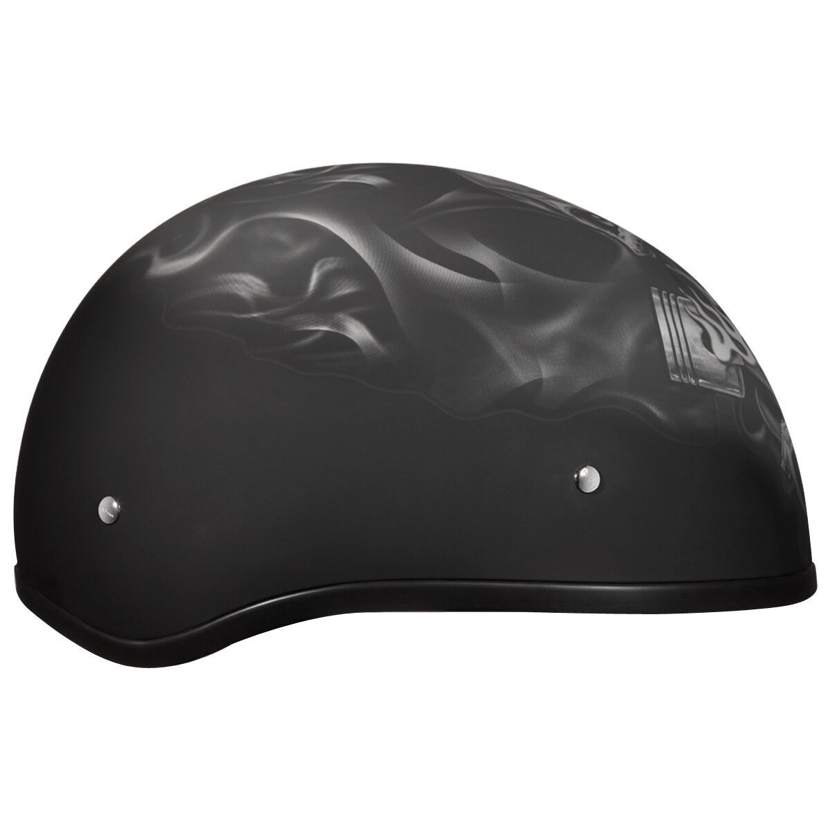 Daytona Skull Cap Pistons Skull Half Helmet - Right View