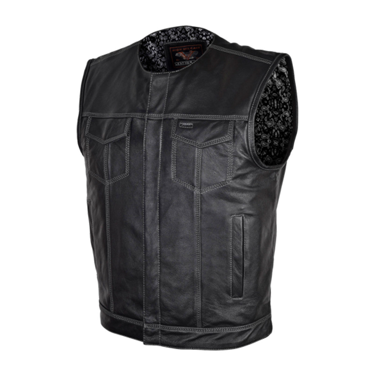 Vest Vintage Biker Vest Bike Vest With Pockets Dream Apparel Men's