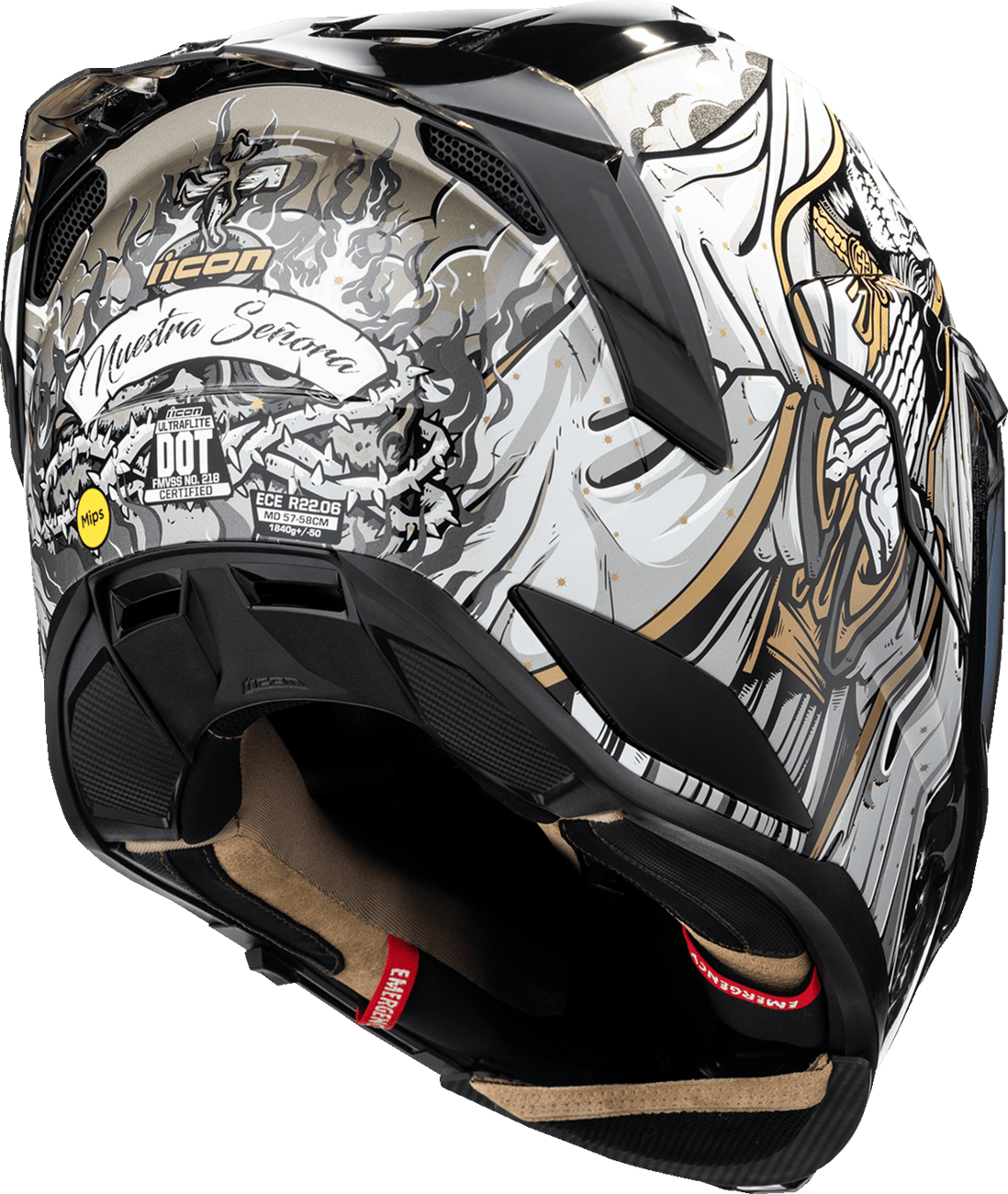 Icon Ultraflite Nuestra Senora Full Face Motorcycle Helmet