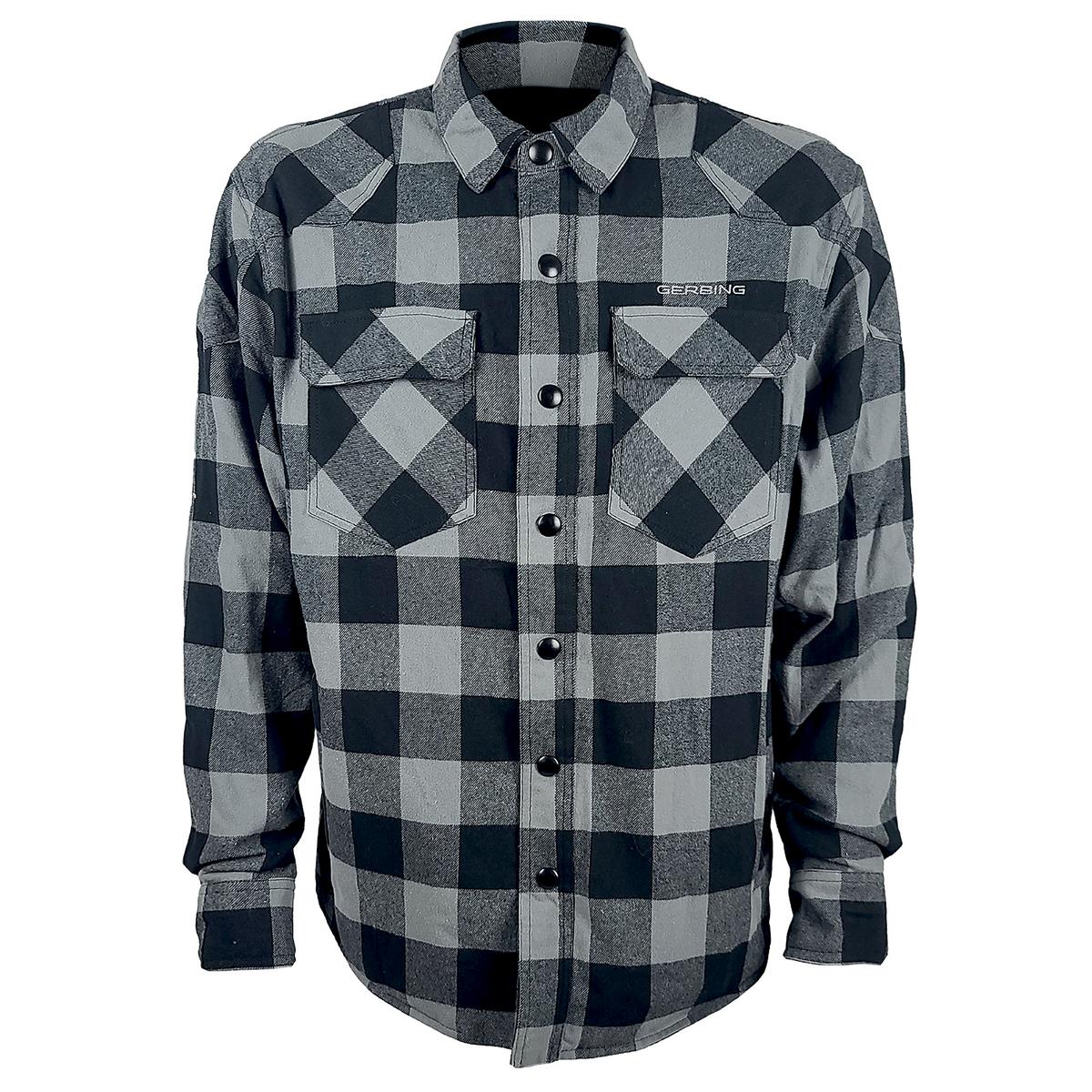 Gerbing Men's 7V Battery Heated Flannel Shirt - Grey - Main