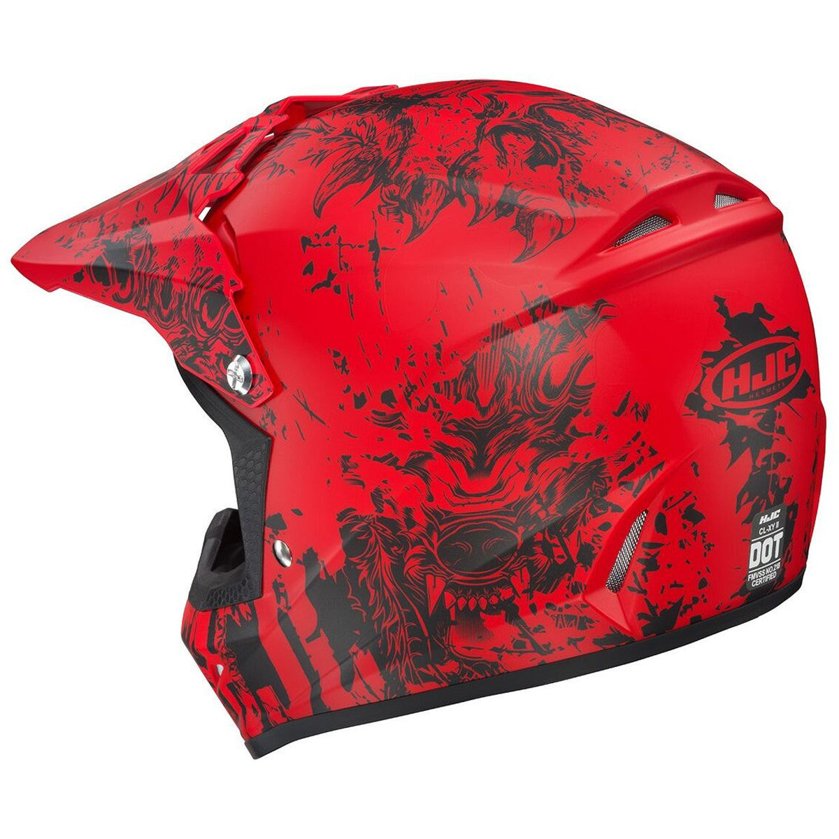 HJC Youth CL-XY 2 Creeper Helmet - Red Rear View