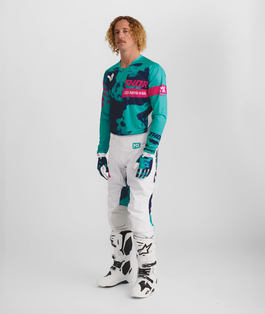 Thor Men's Launchmode Bleach MX Motorcycle Pants