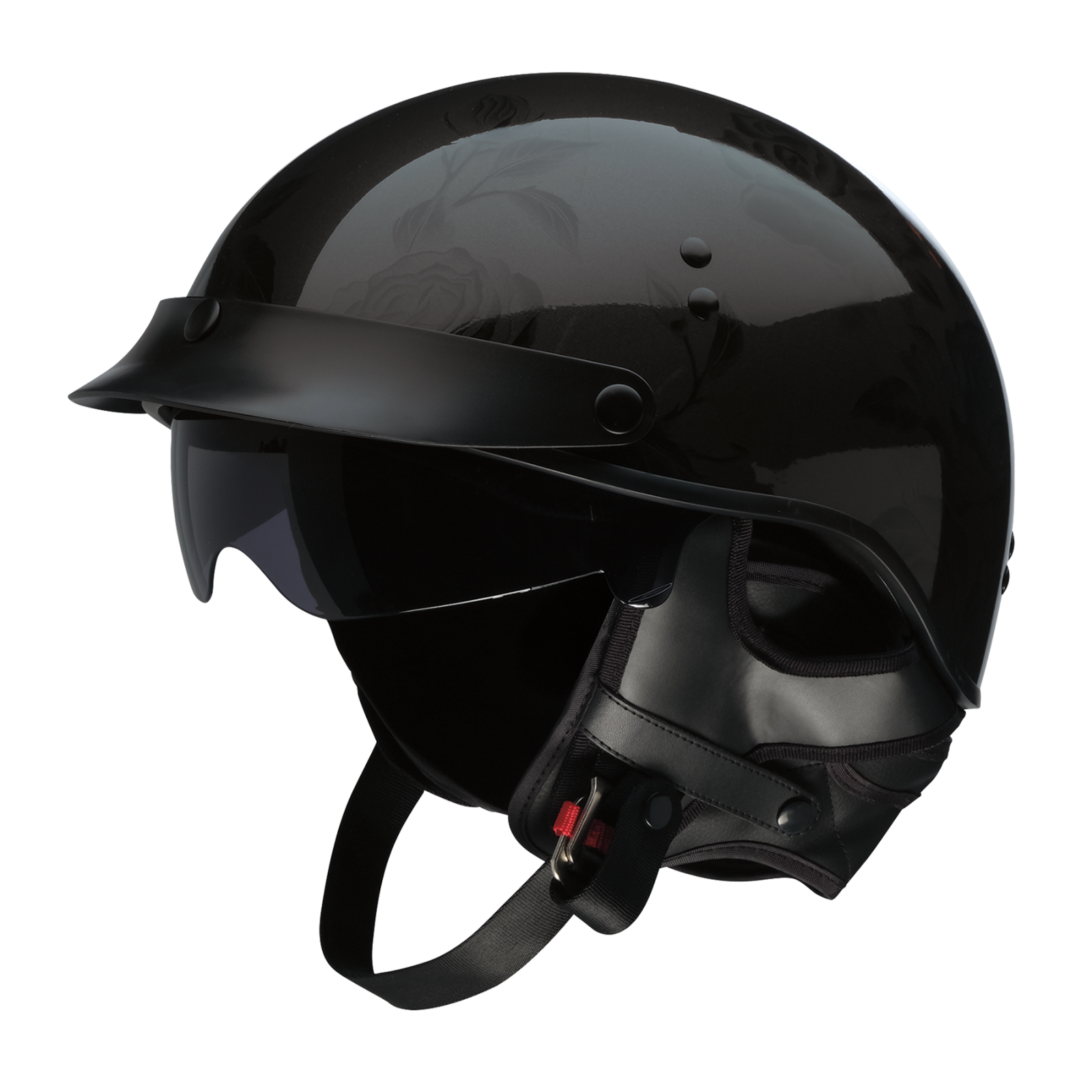 Z1R Vagrant NC Rose Half Face Motorcycle Helmet