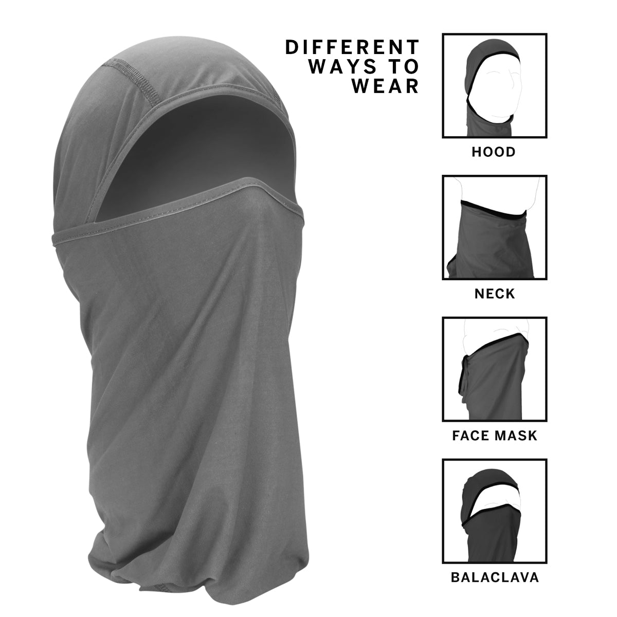 Zan Headgear Gray Microlux Balaclava Mask