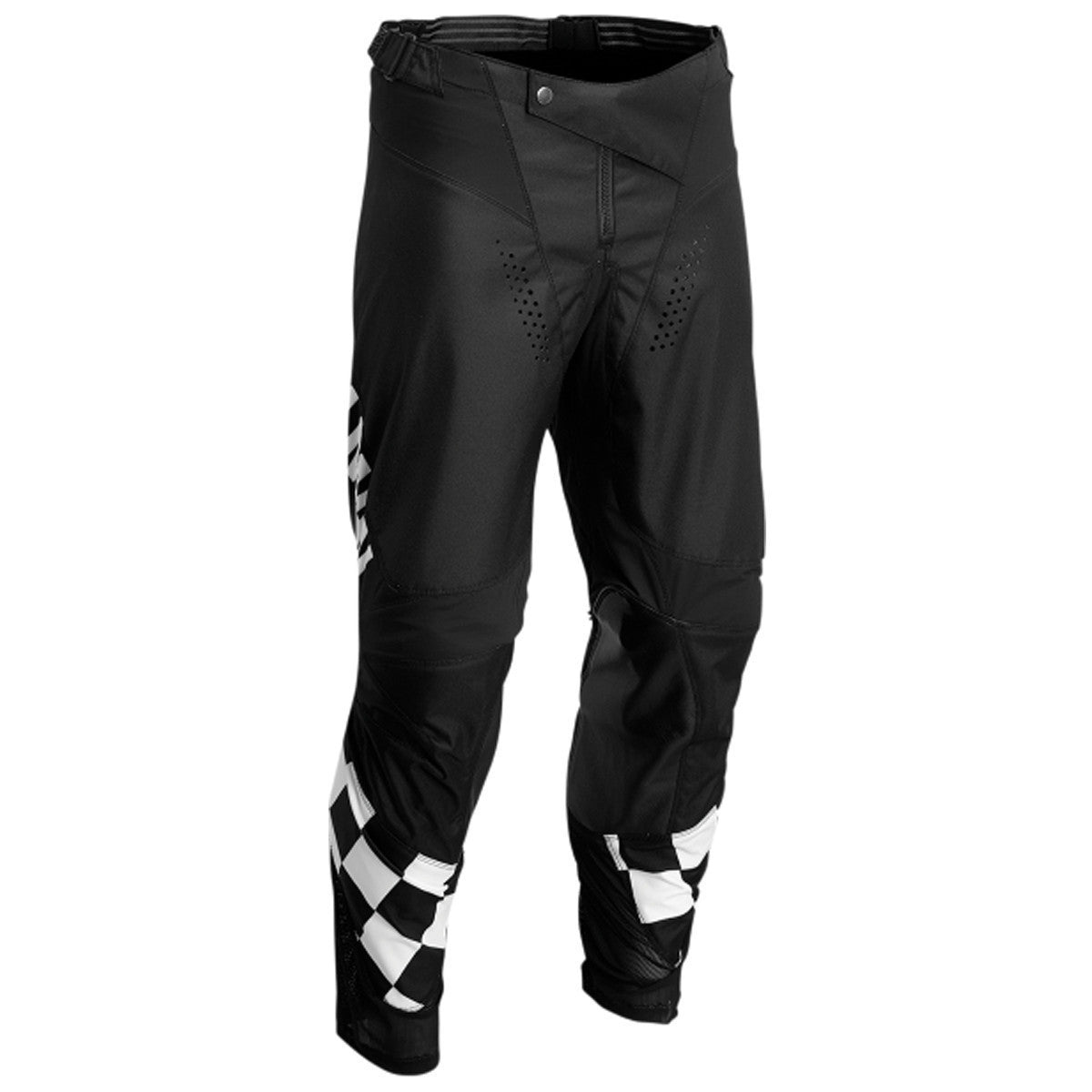B:O:S Men's Textile Motorcycle Trousers - Black, CE-Tested With Removable Hip & Knee Protectors