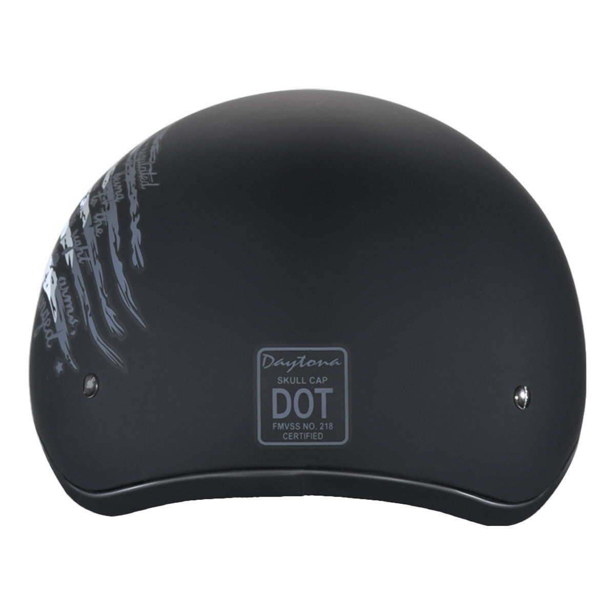 Daytona Skull Cap 2nd Amendment Half Helmet-Back-View
