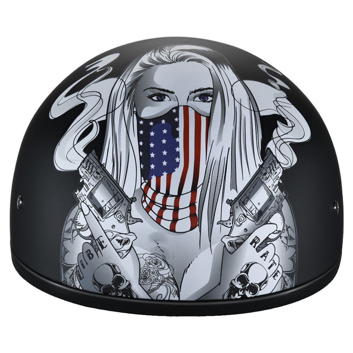 Daytona Motorcycle Half Face Helmet - Skull Cap Graphics -Make 'Em Pay Daytona Motorcycle Half Face Helmet - Skull Cap Graphics -Make 'Em Pay