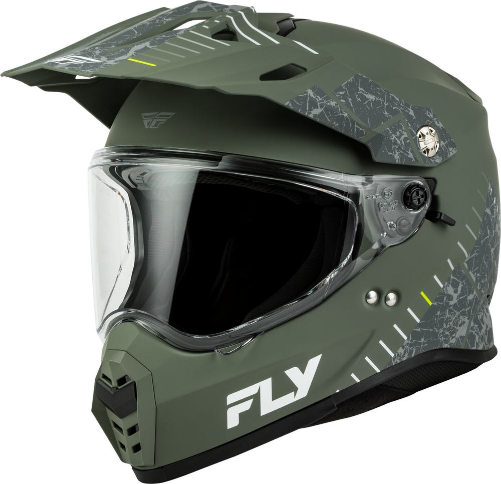 Fly Racing Trekker Granite Matte Sage Motorcycle Helmet