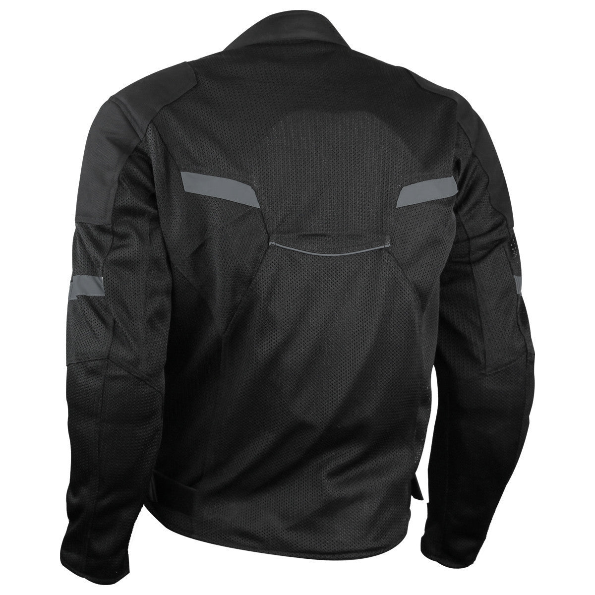 Advance Vance VL1622B Mens All Weather Season CE Armor Mesh Motorcycle Jacket - back