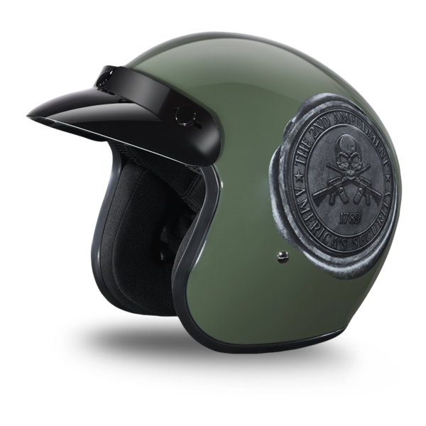 Daytona Cruiser 2nd Amendment Seal Motorcycle Helmet, L Daytona Cruiser 2nd Amendment Seal Motorcycle Helmet, L