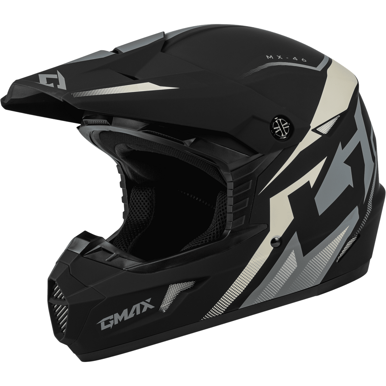 Mx 46 Compound Helmet Matte Black/Grey/White Md Mx 46 Compound Helmet Matte Black/Grey/White Md