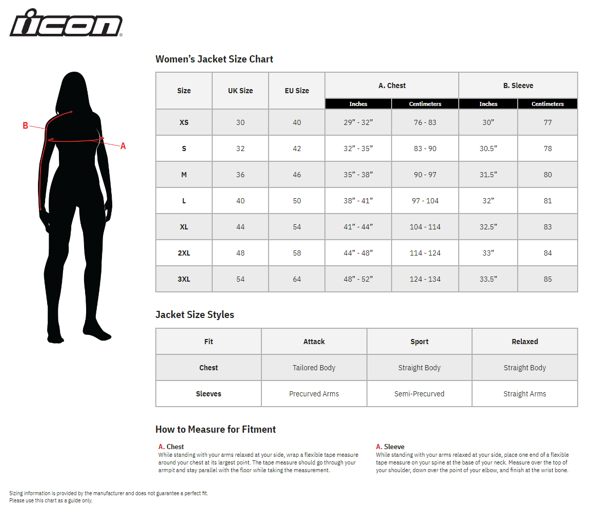 Icon-Womens-Mesh-AF-Motorcycle-size-chart