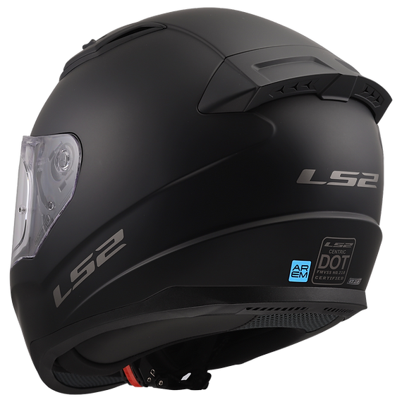 LS2 Centric Solid Full Face Motorcycle Helmet W/Dark Smoke Shield
