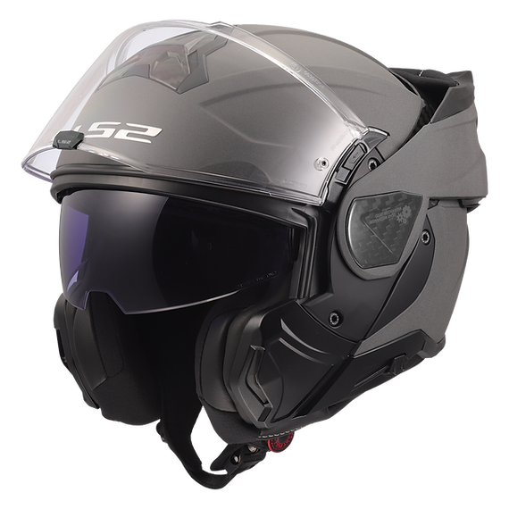 LS2 Advant II Solid Modular Motorcycle Helmet W/ SunShield