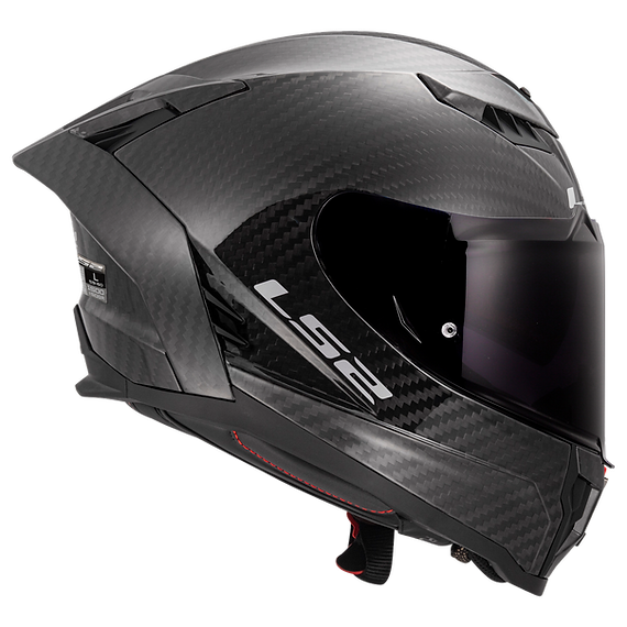 LS2 Dragon Carbon Solid Full Face Motorcycle Helmet W/ SunShield
