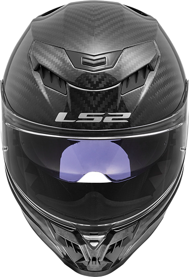 LS2 Dragon Carbon Solid Full Face Motorcycle Helmet W/ SunShield
