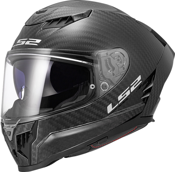 LS2 Dragon Carbon Solid Full Face Motorcycle Helmet W/ SunShield