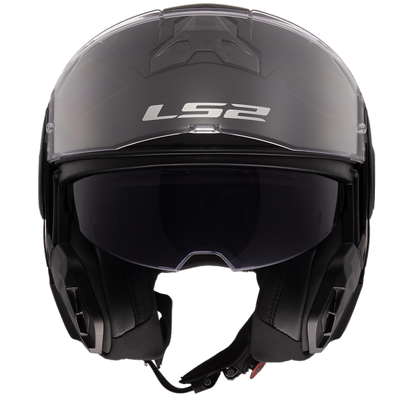 LS2 Advant II Solid Modular Motorcycle Helmet W/ SunShield