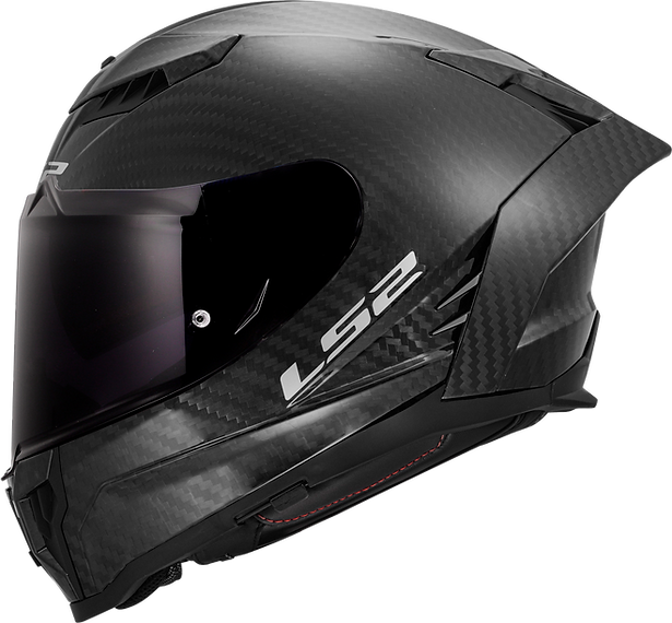LS2 Dragon Carbon Solid Full Face Motorcycle Helmet W/ SunShield