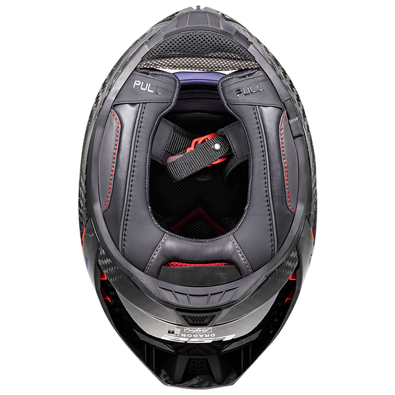 LS2 Dragon Carbon Solid Full Face Motorcycle Helmet W/ SunShield