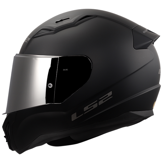LS2 Centric Solid Full Face Motorcycle Helmet W/Silver Iridium Shield