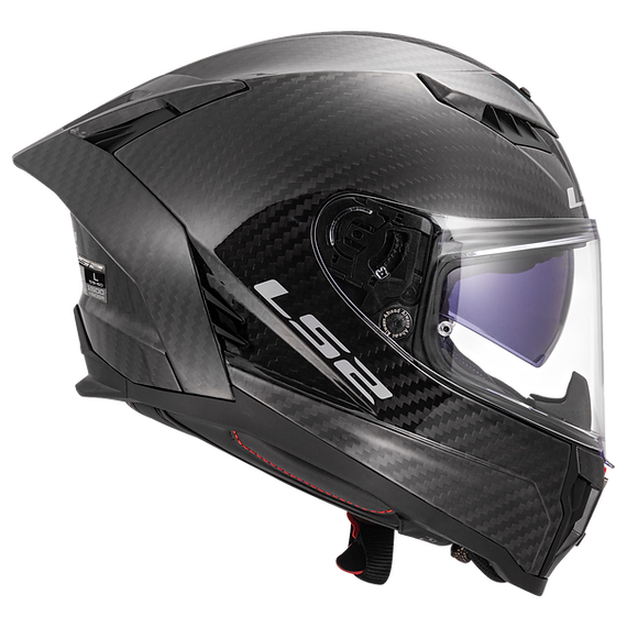 LS2 Dragon Carbon Solid Full Face Motorcycle Helmet W/ SunShield