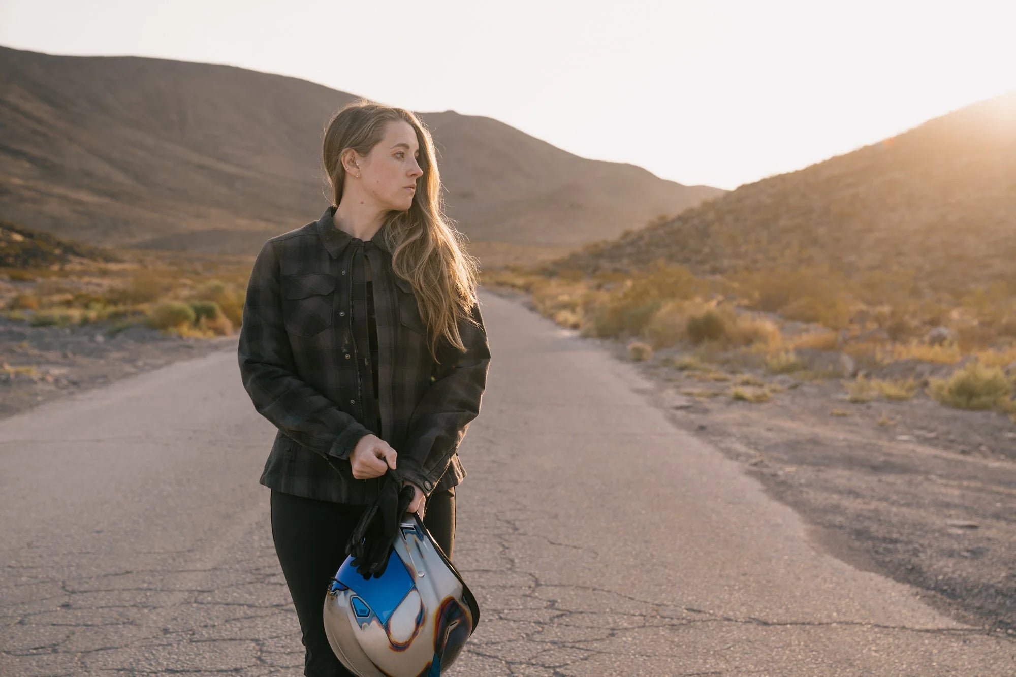 Icon Women's Fallblock Armored Motorcycle Flannel Shirt